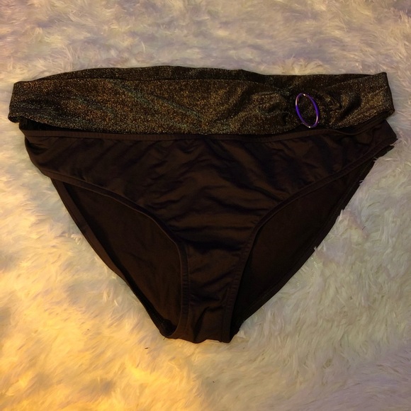 VENUS Brown Bikini Bottom with Glittery Band size 16 - Picture 13 of 13